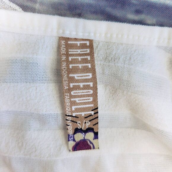 Free People cream gold sparkles ruffle tiers spaghetti strap dress - Picture 4 of 7